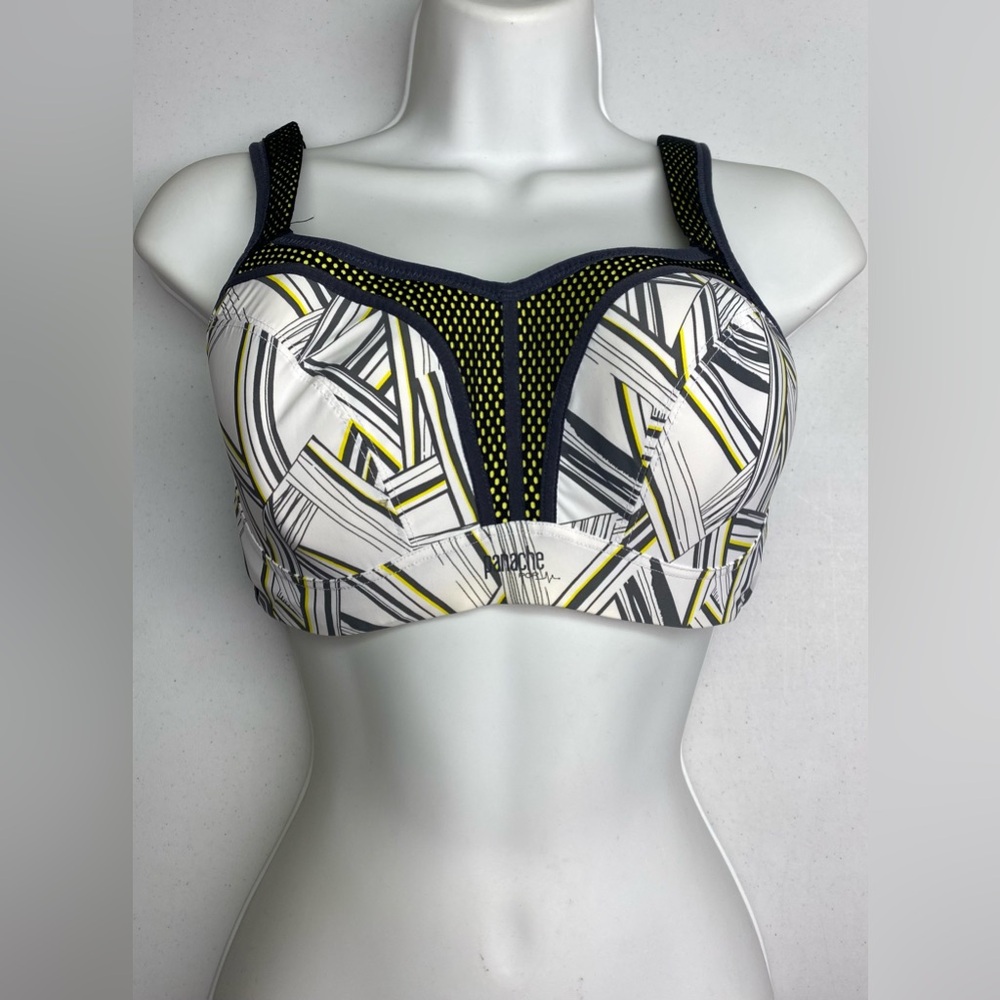 Panache WHT/GRY high Impact , 34D *P1073